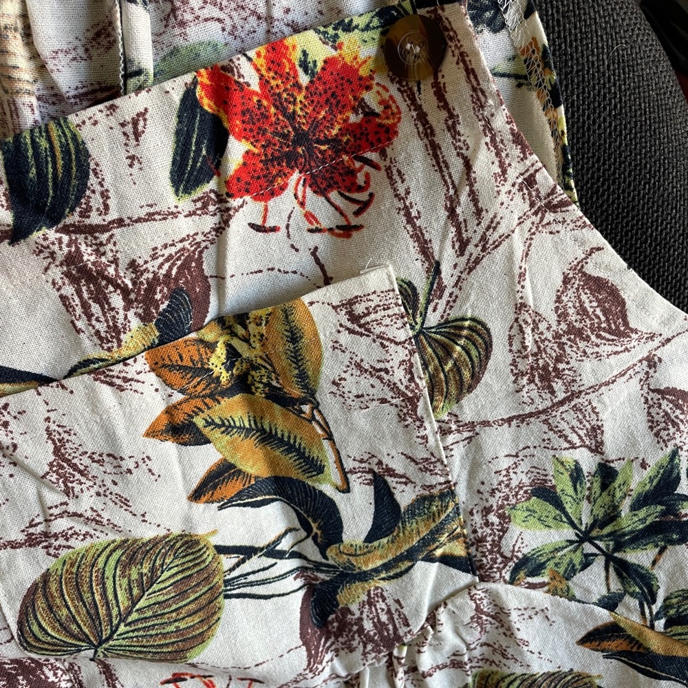 Floral Print Overalls Plus size